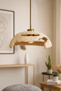 Handmade Wabi Sabi Karbon Beton Avize-Petra