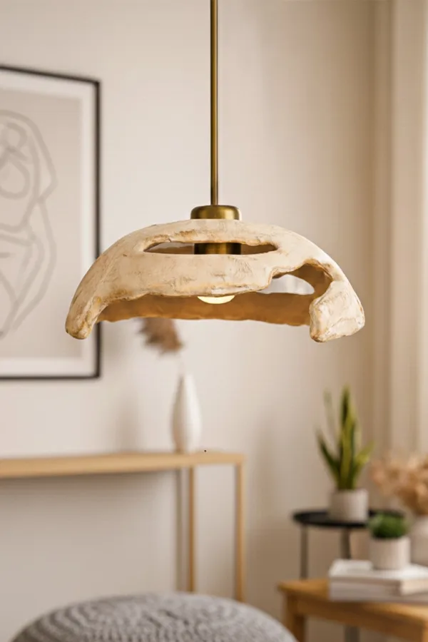 Handmade Wabi Sabi Karbon Beton Avize-Petra