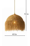 Bohemian Handmade Single Pendant Chandelier Jute - Nativa