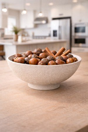 Dekoratif Seramik Tabak El Yapımı Modern Ev Dekoru – Marva