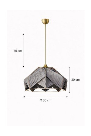 Chaos Handmade Tekli Sarkıt Gri Avize