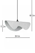 Handmade Wabi Sabi Karbon Beton Avize- Ondera Handmade Wabi Sabi Karbon Beton Avize- Ondera