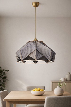 Chaos Handmade Tekli Sarkıt Gri Avize