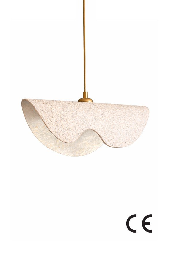 Handmade Wabi Sabi Karbon Beton Avize- Waveon