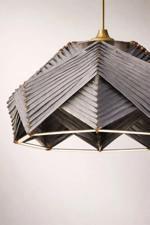 Chaos Handmade Tekli Sarkıt Gri Avize