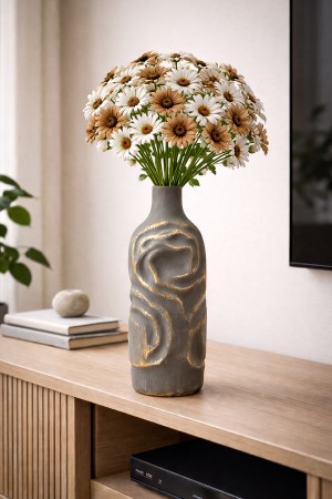 Dekoratif Seramik Vazo El Yapımı Modern Ev Dekoru – Etcha