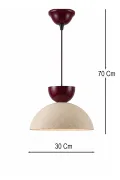 Handmade Wabi Sabi Karbon Beton Avize - Bordaux Handmade Wabi Sabi Karbon Beton Avize - Bordaux