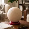 Handmade Ay Görünümlü Dekoratif Masa Lambası - Kratos Bordo
