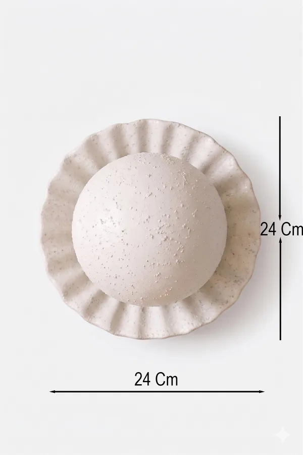 Handmade Wabi Sabi Kardon Beton Aplik - Petalis Handmade Wabi Sabi Kardon Beton Aplik - Petalis
