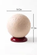 Handmade Ay Görünümlü Dekoratif Masa Lambası - Kratos Bordo Handmade Ay Görünümlü Dekoratif Masa Lambası - Kratos Bordo