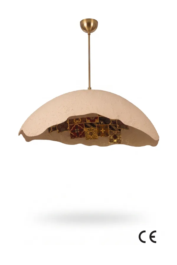 Handmade Wabi Sabi Karbon Beton Avize - Kintsugi Handmade Wabi Sabi Karbon Beton Avize - Kintsugi