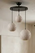 Handmade Wabi Sabi 3'lü Karbon Beton Avize - Orien Handmade Wabi Sabi 3'lü Karbon Beton Avize - Orien