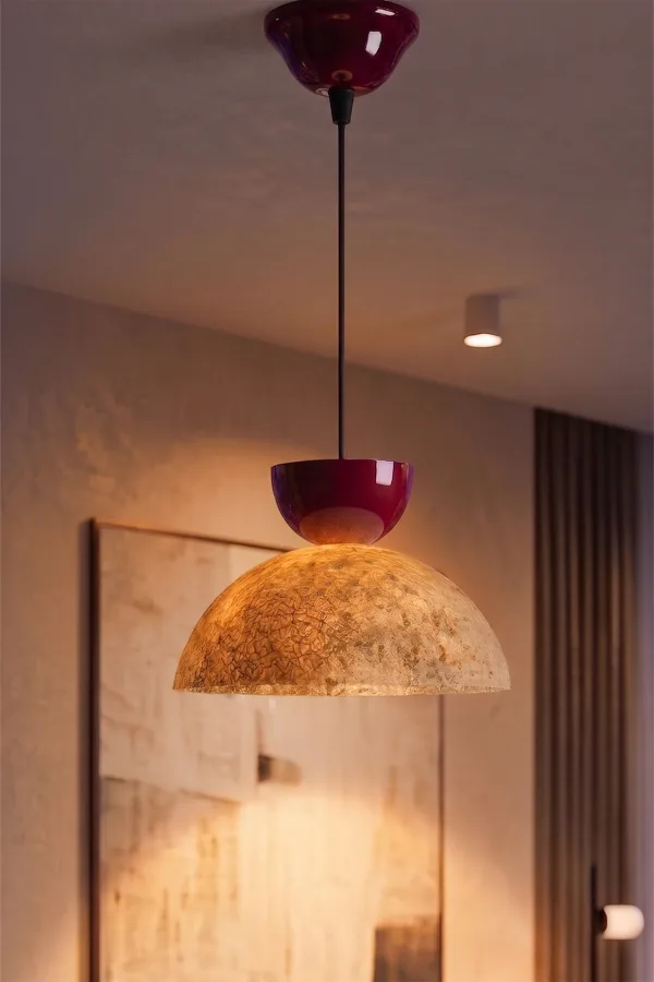 Handmade Wabi Sabi Karbon Beton Avize - Bordaux Handmade Wabi Sabi Karbon Beton Avize - Bordaux
