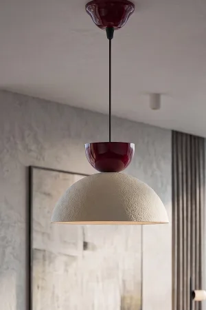 Handmade Wabi Sabi Karbon Beton Avize - Bordaux
