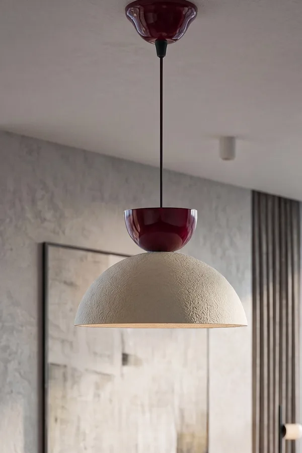 Handmade Wabi Sabi Karbon Beton Avize - Bordaux Handmade Wabi Sabi Karbon Beton Avize - Bordaux