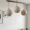 Handmade Wabi Sabi 3'lü Karbon Beton Avize - Asterion