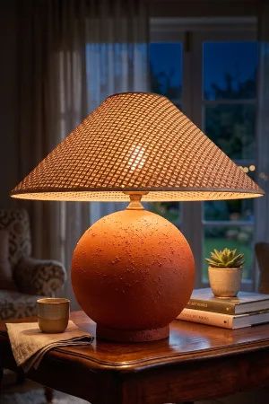 Handmade Wabi Sabi Kardon Beton Abajur - Terareno