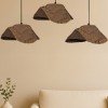 Obsidian Handmade 3-Piece Carbon Concrete Chandelier