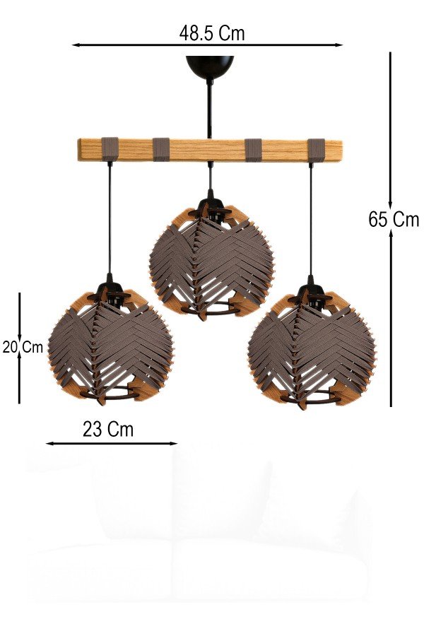 Orvantis Handmade 3-Way Pendant Chandelier