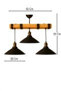 Voltira 3-Way Wooden Chandelier