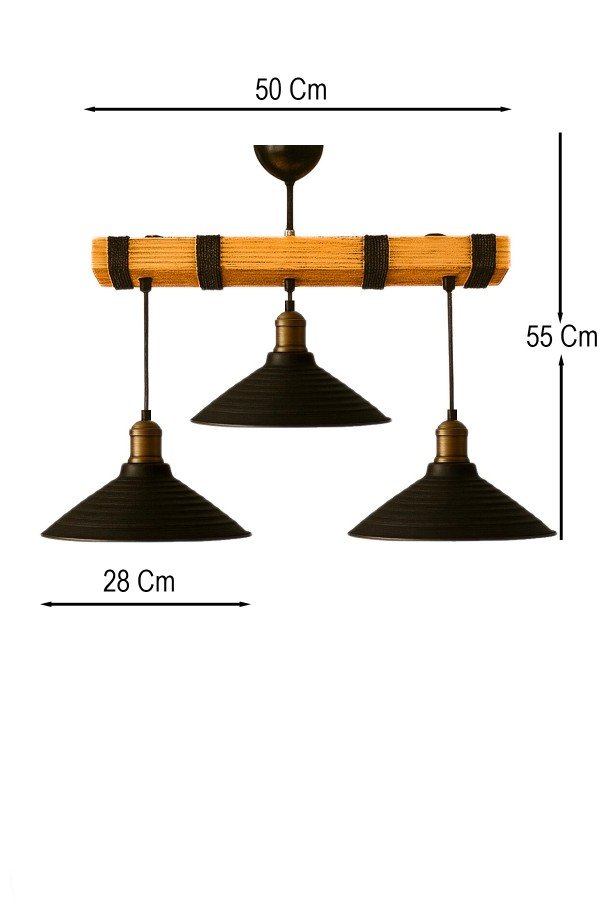 Voltira 3-Way Wooden Chandelier