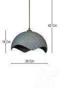 Zerion Handmade Karbon Beton Avize