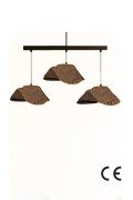 Obsidian Handmade 3 lü Karbon Beton Avize