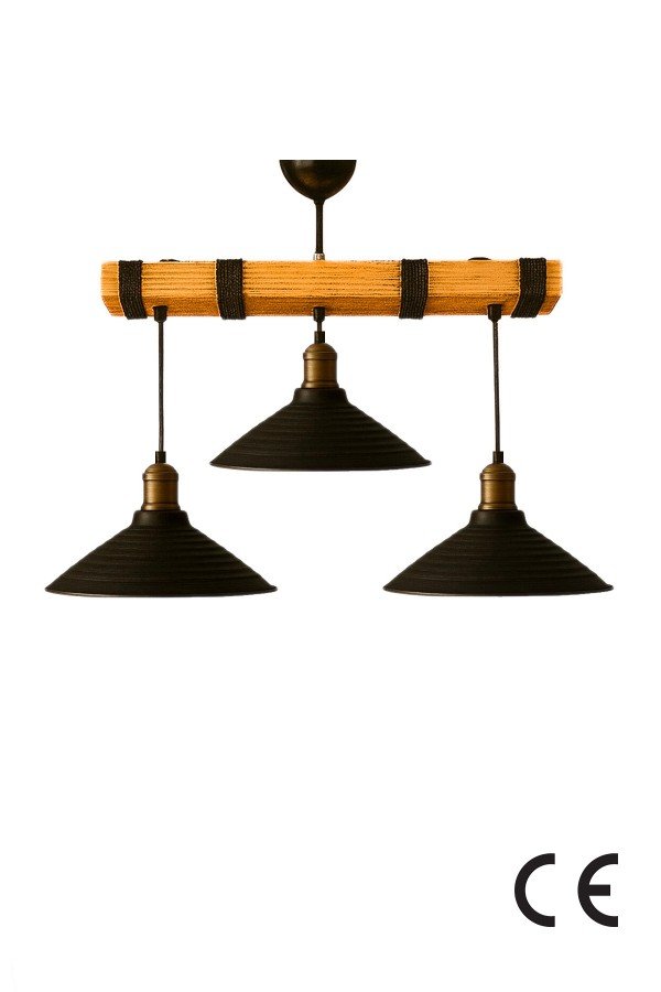 Voltira 3-Way Wooden Chandelier