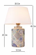 Lent Patterned Handmade Ceramic Lampshade White