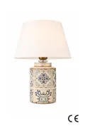 Plomb Patterned Handmade Lampshade White
