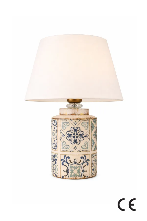 Plomb Patterned Handmade Lampshade White
