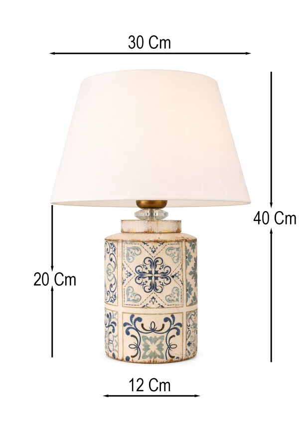 Plomb Patterned Handmade Lampshade White