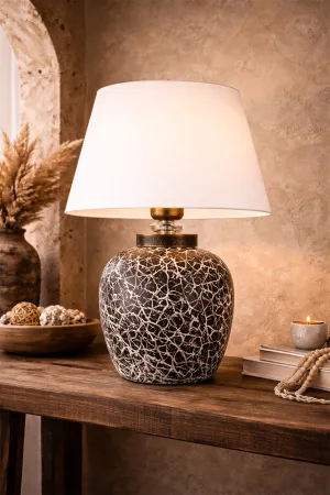 Rapide Handmade Ceramic Lampshade Black and White