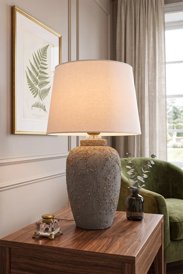 Jouer Handmade Ceramic Lampshade Gray White