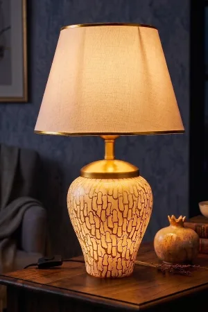 Gloire Handmade Ceramic Lampshade Powder White Gloire Handmade Ceramic Lampshade Powder White
