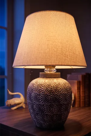 Planate Handmade Ceramic Lampshade Gray White