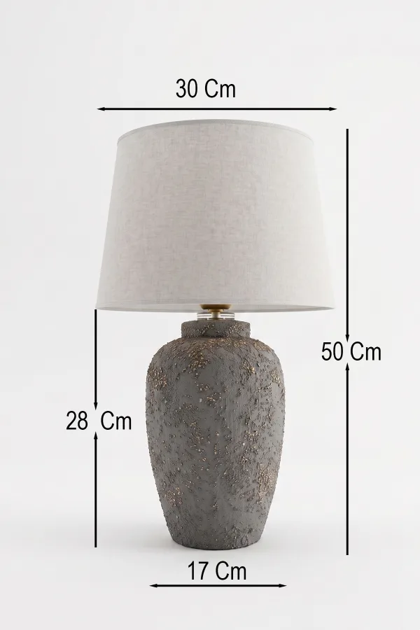 Jouer Handmade Ceramic Lampshade Gray White