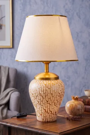Gloire Handmade Ceramic Lampshade Powder White