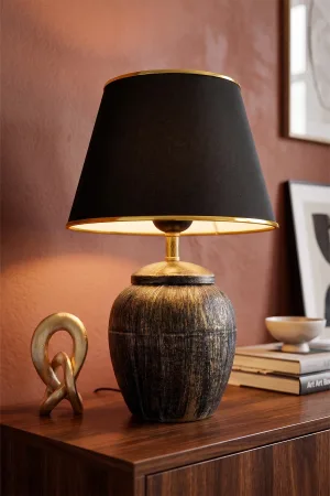 Miracle Ceramic Lampshade Black Gold