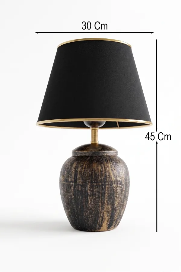 Miracle Ceramic Lampshade Black Gold