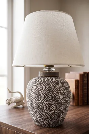Planate Handmade Ceramic Lampshade Gray White