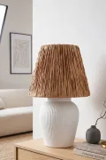 Achat Ceramic Lampshade White Wicker