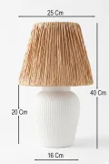 Achat Ceramic Lampshade White Wicker