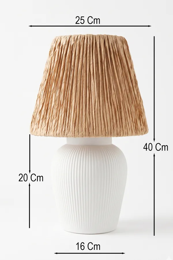 Achat Ceramic Lampshade White Wicker
