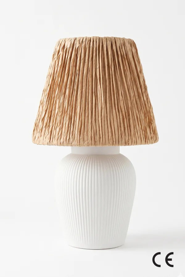 Achat Ceramic Lampshade White Wicker