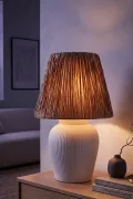 Achat Ceramic Lampshade White Wicker