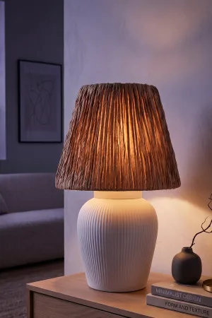 Achat Ceramic Lampshade White Wicker