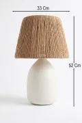Ram Handmade Ceramic Lampshade White Wicker