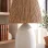 Ram Handmade Ceramic Lampshade White Wicker