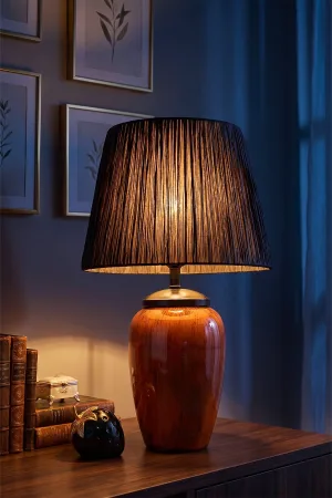 Date Handmade Ceramic Lampshade Black
